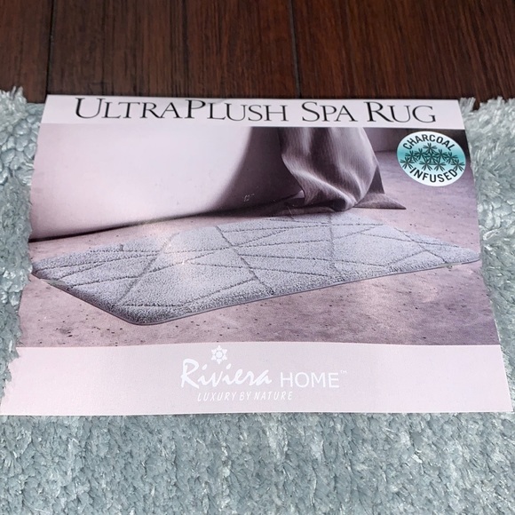 Riviera Bath Riviera Home Luxury By Nature Ultra Plush Spa Rug Charcoal Infused Memory Foam
